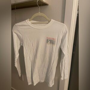 Makibu Hawaiian long sleeve T-shirt Small White